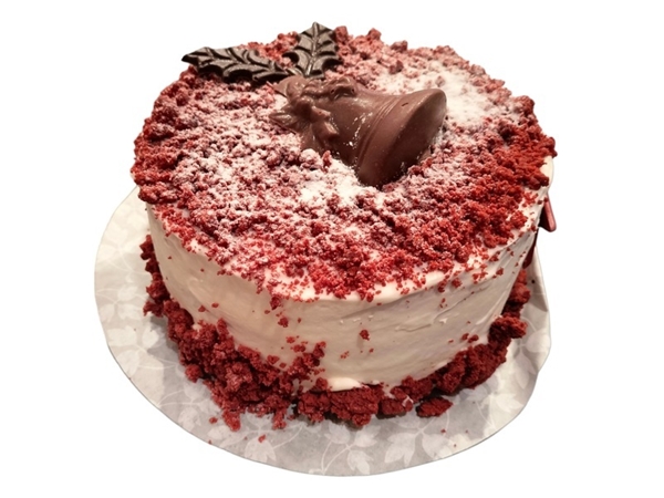 Redvelvet cheese kersttaart hoog 6-8 per