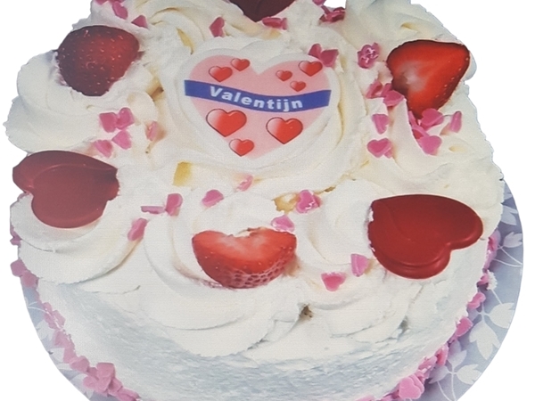Valentijn slagroomtaart